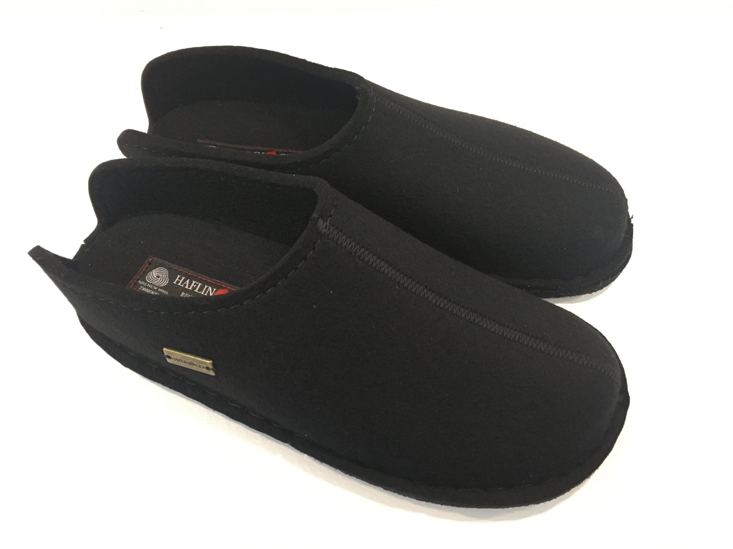 Pantoffeln mit Fußbett schwarz